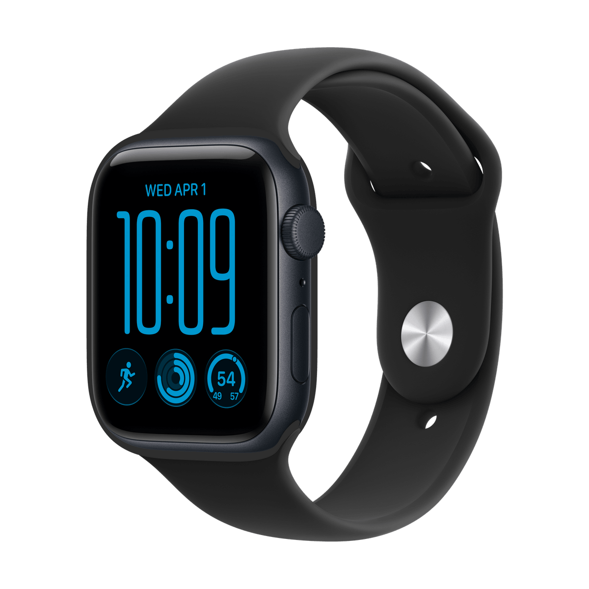 Apple Watch SE 3 color medianoche, caja de aluminio con correa deportiva negra